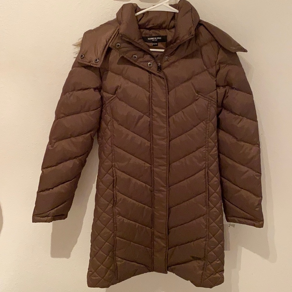 NEW Kenneth Cole Quilted Down Bomber Coat Jacket